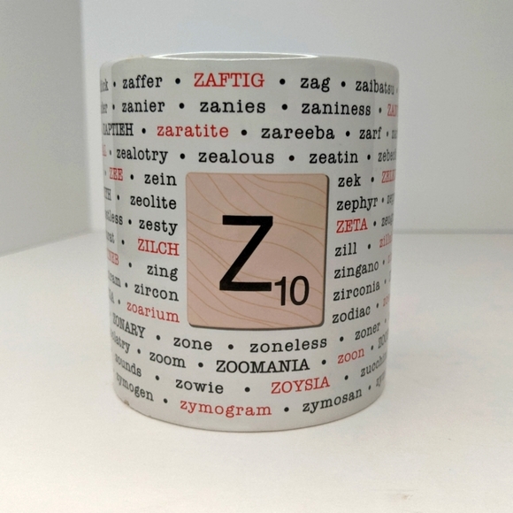 Scrabble Z Mug Wine Things Unlimited Hasbro